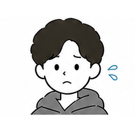 papaのworriedの表情